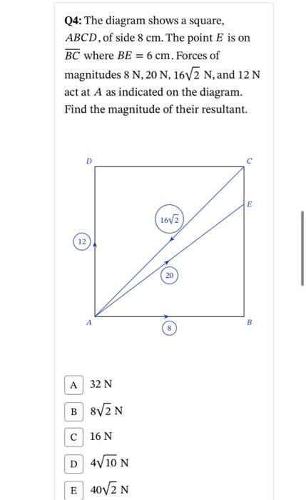 Solved Q1 The Diagram Shows Three Coplanar Forces Acting At