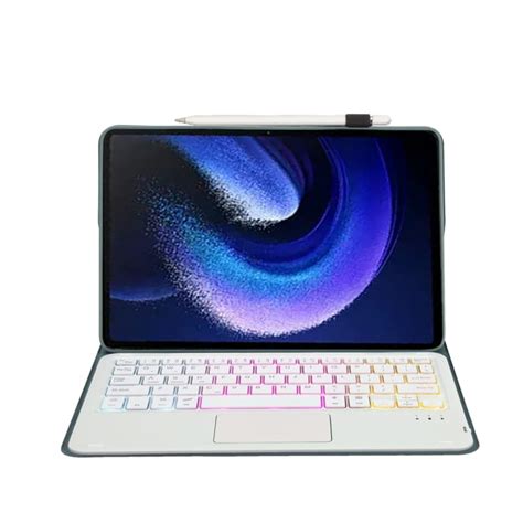 Zielone Etui Podświetlana Klawiatura TouchPad do Xiaomi Pad 6 Pad 6