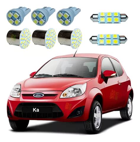 Kit Led Interno Externo Ford Ka Placa Teto Luz De Leitura