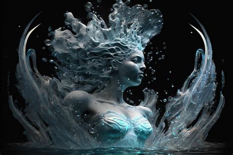 Premium Photo Ocean Mistress Character Legends Water Elemental