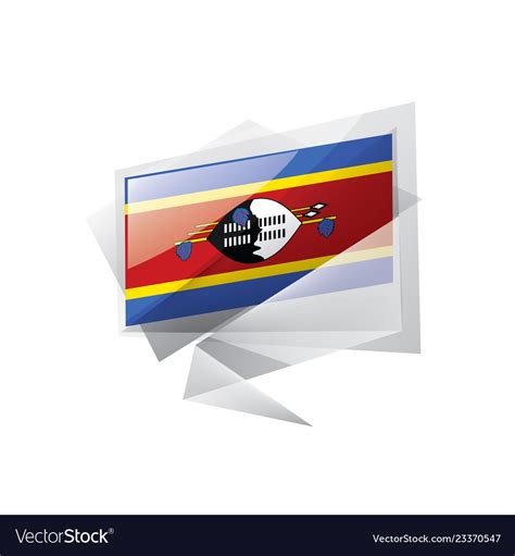 Swaziland flag on a white Royalty Free Vector Image