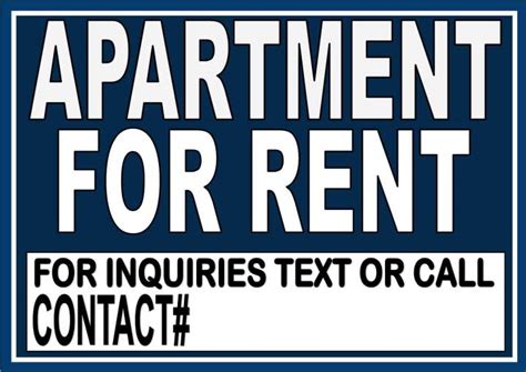 Apartment for rent signage laminated | Lazada PH