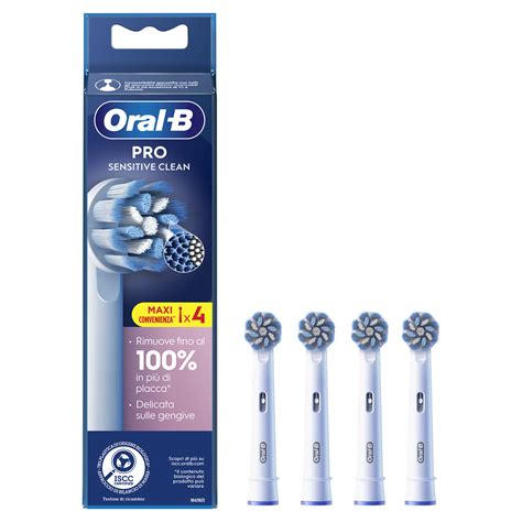 Oral B Testine Di Ricambio Pro Sensitive Clean Bianco 4 Testine Oral