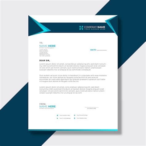 Executive Letterhead Design Konzeptdesign Premium Vektor