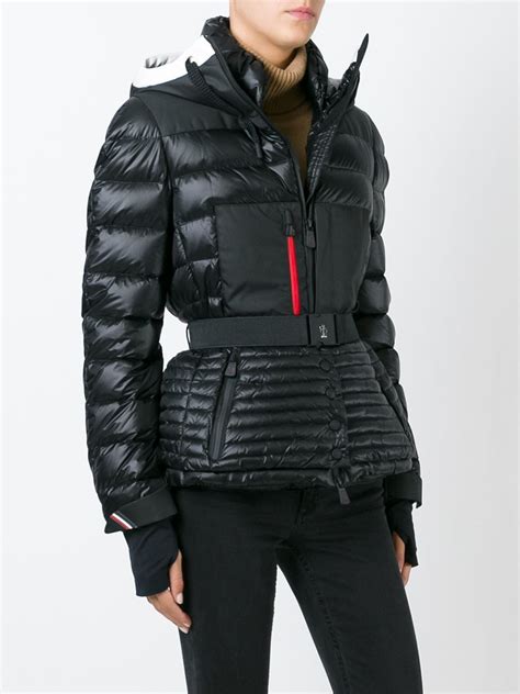 Lyst Moncler Grenoble Hooded Fitted Padded Jacket In Black