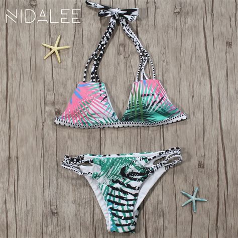 Nidalee Brazilian Bikini Summer Sexy Swimwear Women Print Swimwear