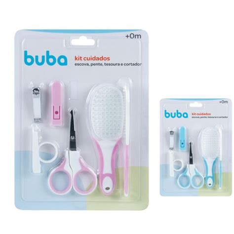 Kit Higiene Cuidados Beb Escova Pente Tesoura Cortador Buba Kit