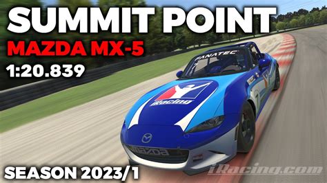 IRacing Summit Point Raceway MX 5 Guide Lap Hot Lap Setup Blap