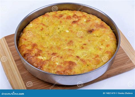 Traditional Bulgarian Food Banitsa Stuffed with Cheese Stock Photo ...