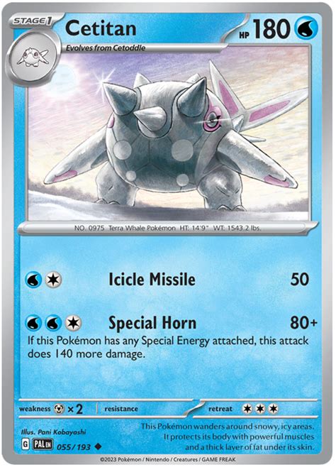 Cetitan Paldea Evolved Pokemon Card