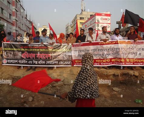 Dhaka Bangladesch April Aktivisten Protestieren Anl Sslich