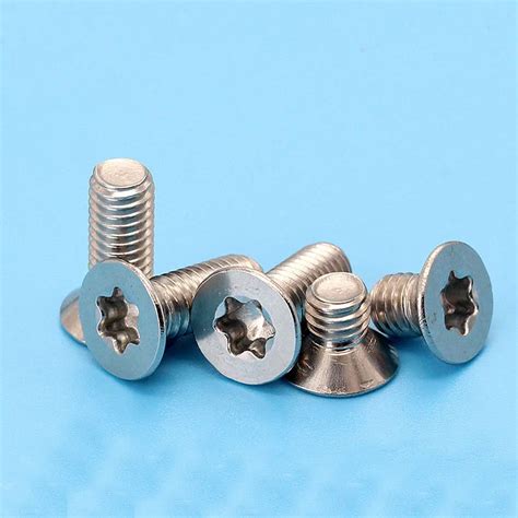 M M Six Lobe Plum Countersunk Head Screws Flat Head Torx Machine