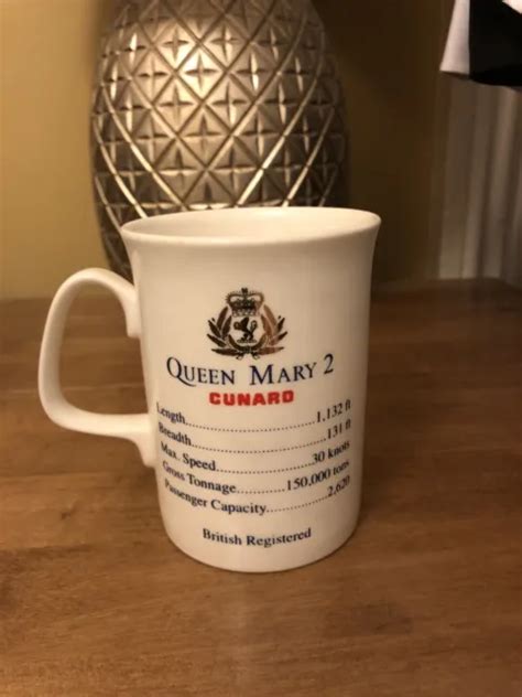 VINTAGE CUNARD LINES Queen Mary 2 Cruise Ship Ocean Liner Coffee