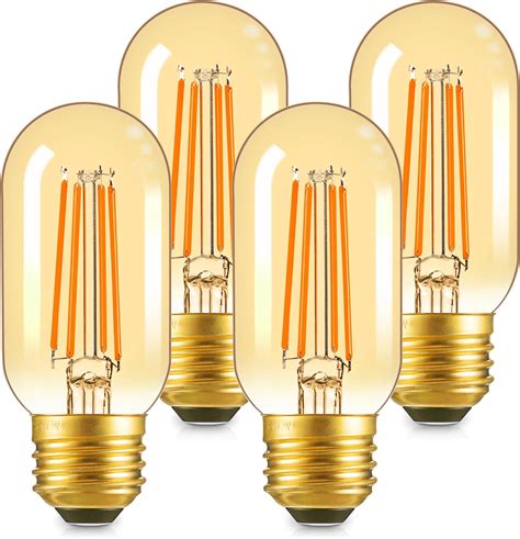 Genixgreen Dimmable E Led Bulb Watt Equal W Amber Tube Light Bulb