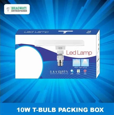 Sbs With Lamination Rectangular T Bulb Packaging Box Sbs Paper Size