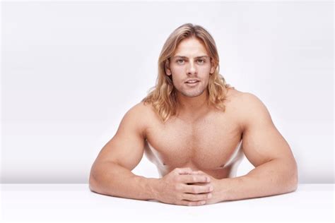 25 Athletic Sexy Male Body Builder Blonde Long Hair Images Stock Photos 3D Objects Vectors