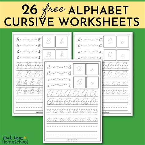 Free Alphabet Cursive Worksheets - Rock Your Homeschool