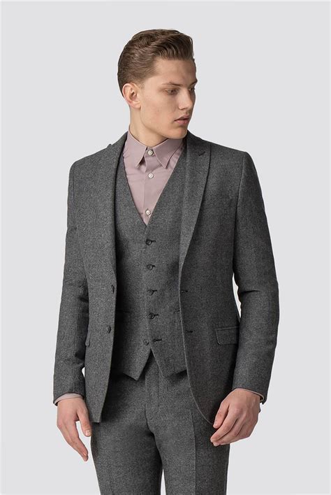 Limehaus Grey Donegal Slim Fit Men S Suit Suit Direct