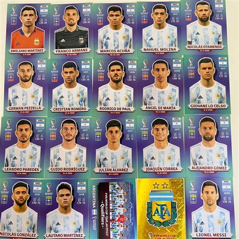 Figurinha Avulsa Original dos Jogadores da Seleção da ARGENTINA do 1 ao