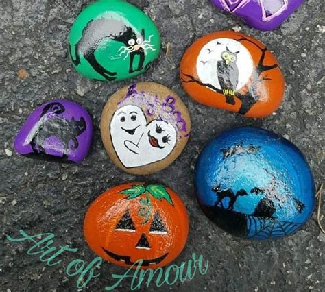 Halloween Painted Rock Ideas Painted Rocks Rock Crafts Hand