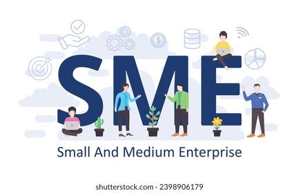 Sme Small Medium Enterprise Concept Big Stock Vector Royalty Free