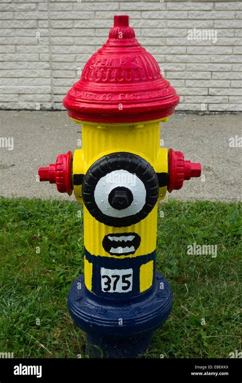 Painted Fire Hydrants In Milford Ct Stock Photo Alamy