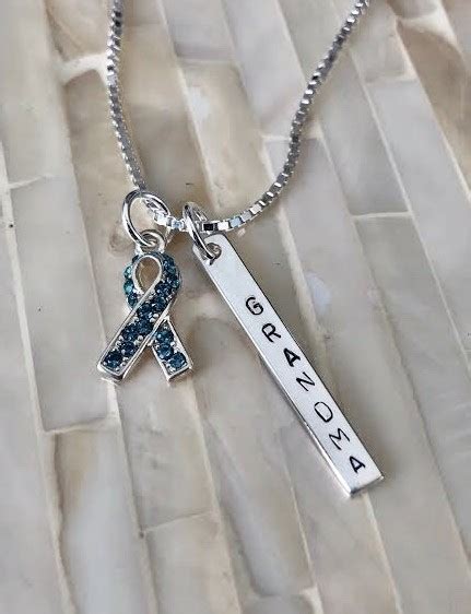 Ovarian Cervical Cancer Necklace Gift Kandsimpressions