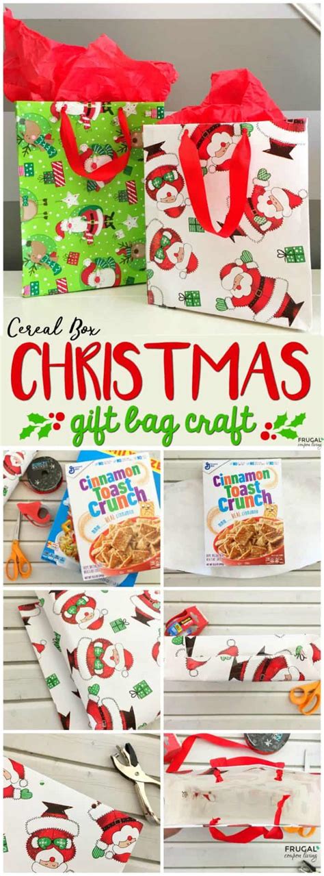 Upcycled Cereal Box Gift Bag And Christmas Craft