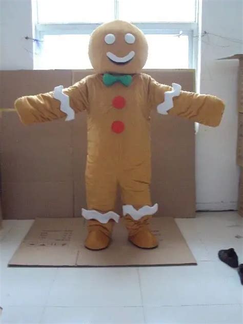 Gingerbread Man Mascot Custom Products Fancy Dress Outfit Adult Hot