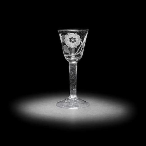 Bonhams A Jacobite Engraved Wine Glass Circa 1745