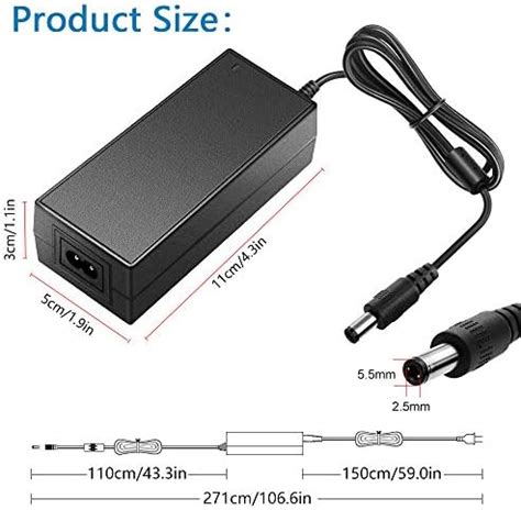 SHNITPWR 24V 3A DC Power Supply Adapter AC 100V 240V To DC 24 Volt 3