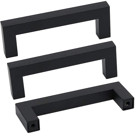 Zoizocp Black Kitchen Cabinet Handles Dresser Drawer Pulls In Hole