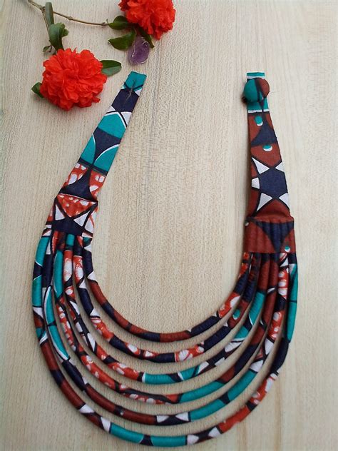 Handmade African Fabric Necklace – Lady's Accessories