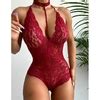 Body décoration dentelle noir ou rouge pour femme Mode Lingerie Fine pour Femmes Merci Boutique