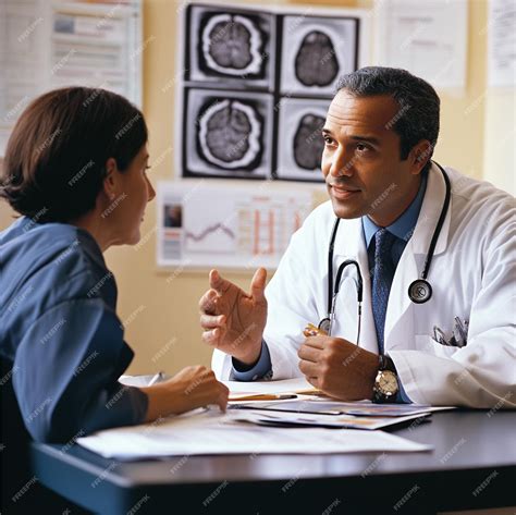 An oncologist explaining the stages of cancer to a patient using