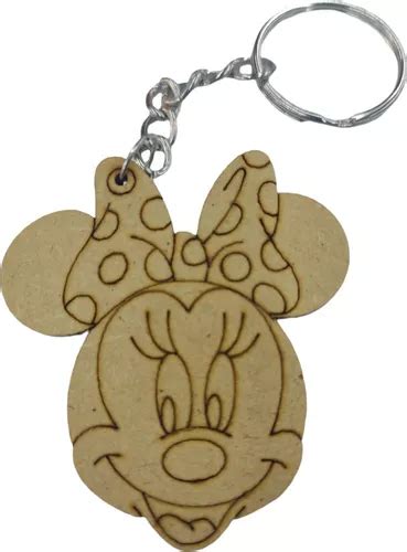 Minnie Mouse Para Llavero En Madera Mdf Pzs Meses Sin Inter S