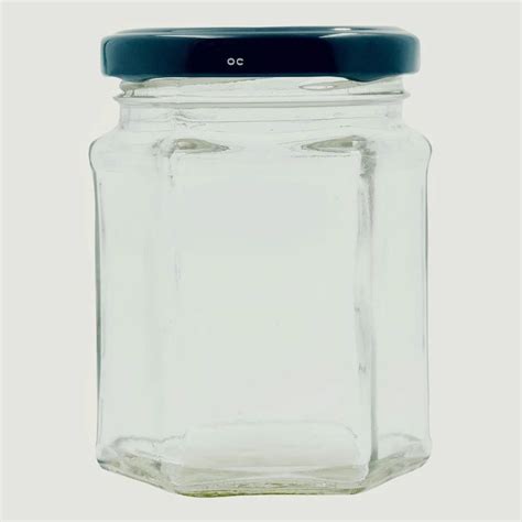 400ml Hexagonal Glass Jar For Food Storage At Rs 12 Piece In Firozabad