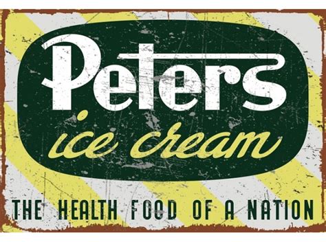 Peters Ice Cream Large tin metal sign - Nostalgia Highway