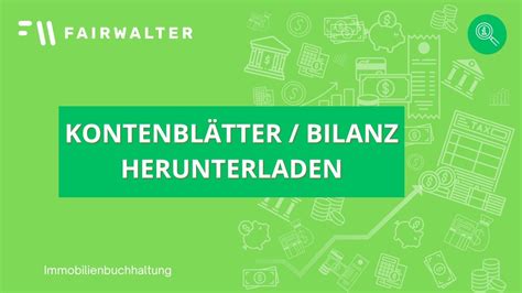 Kontenbl Tter Bilanz Erfolgsrechnung Als Excel Herunterladen Youtube