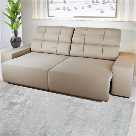 Sofá Lugares Retrátil E Reclinável Living Nude Vian Leroy Merlin