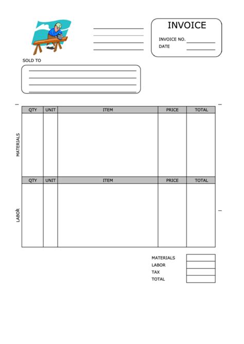 Repairs Invoice Template printable pdf download 