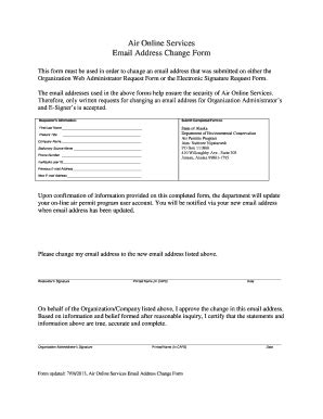 Fillable Online Dec Alaska Air Online Services Form Eoo