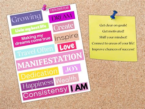 Vision Board Kit Vision Board Printables Printable Magazine Words