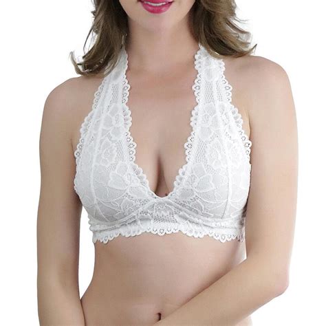 Women Sexy Crochet Lace Bralette Bra Boho Beach Bikini Halter Cami Tank Crop Top EBay