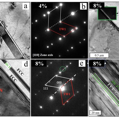 Color Online Bright Field And Dark Field Tem Micrographs And Sadp Of