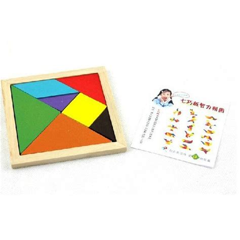 Jeu Ig Casse T Te G Om Trie En Bois Tangram Puzzle Grandado