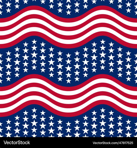 Seamless Background With Stars And Stripes Vector Image