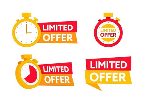 Premium Vector Limited Offer Promotional Banners With Stopwatch