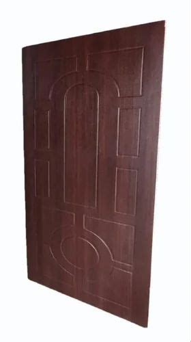 Exterior Dark Brown Teak Wood Flush Door For Home Height 80 Inch At