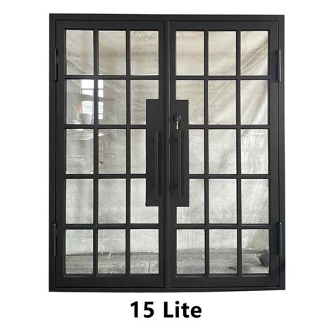 Iwd Beautiful And Bright Wrought Iron French Double Patio Door Cifd D0403 Square Top Square